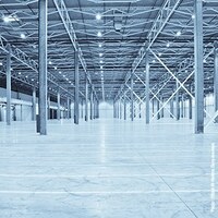 Empty room of modern storehouse