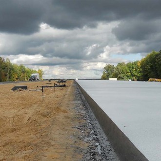 Betondeckenbau, Verkehrsflächen, Autobahn S8 Lask Polen, CURING- Nachbehandlungsmittel und Oberflächenverzögerer