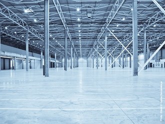 Empty room of modern storehouse